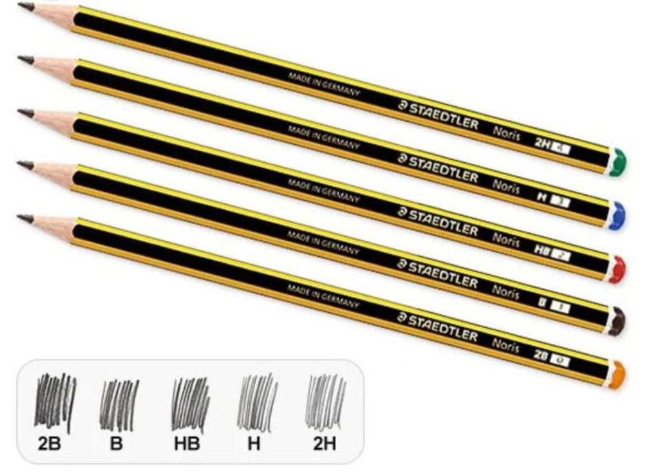 Lápis Staedtler Noris – Graduações 2B a 2H